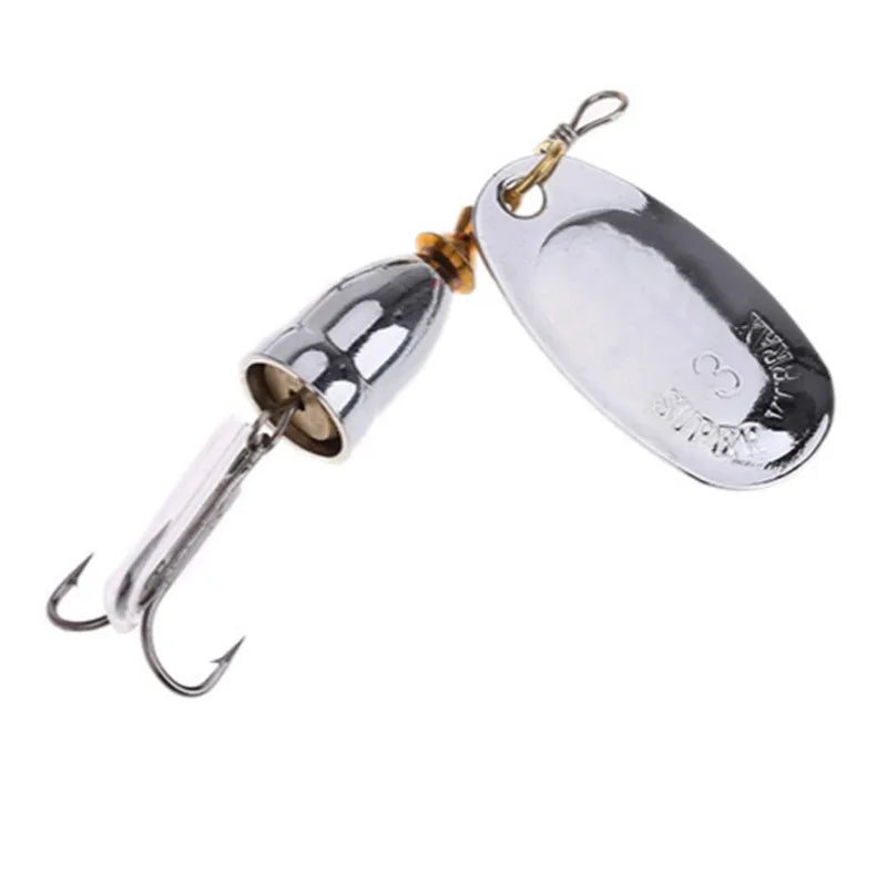 Rotating Spinner Bait with Treble Hook Metal Lure Brass Hard Artificial Spoon Bait Copper Freshwater Creek Trout Fishing Tackle The Clovii's Extravaganza!!!