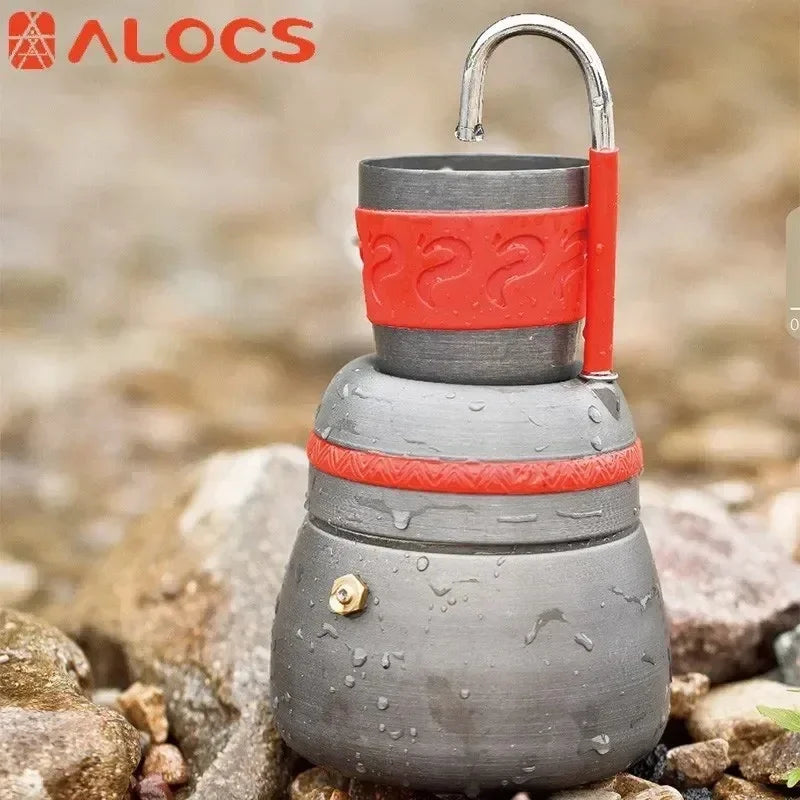 Outdoor Coffee Pot Aluminum Alloy Mocha Siphon Pot Camping Coffee Stove ALOCS CW-EM01 Self-drive Hike Outdoor Ccoffee Brewing The Clovii's Extravaganza!!!