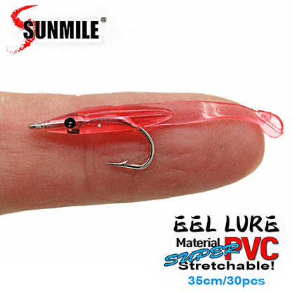 SUNMILE 30pcs Eel Soft Fishing Lure 35mm PescaTackle Wobblers Fish Lures Carp Leurre Souple Soft Baits The Clovii's Extravaganza!!!