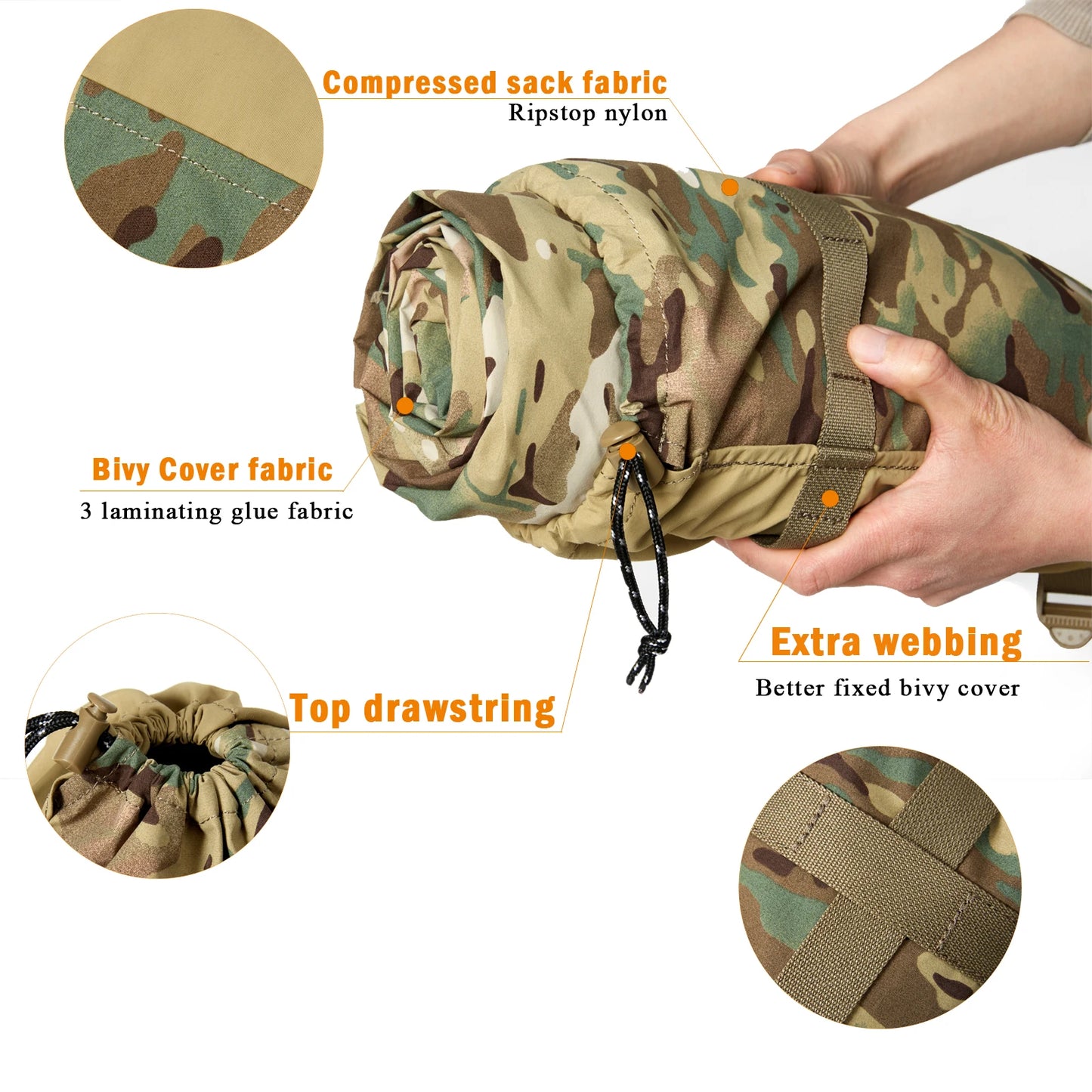 Akmax.cn Bivy Cover Sack for Military Army Modular Sleeping Bags, Multicam Camo/Woodland/UCP The Clovii's Extravaganza!!!