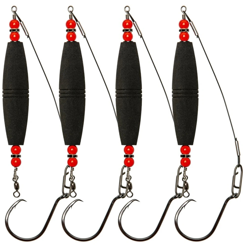 4PCS Catfish Float Rigs with Hook Fishing Bobbers High Buoyancy Catfishing Floats Catfish Rattling Line Float Fishing Tackles The Clovii's Extravaganza!!!