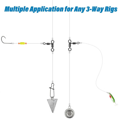 FishTrip Triangle Joint Rolling Swivels 3 Way Swivels Connector Catfish Fishing Accessories for Bottom Bouncing Rig, Catfish Rig The Clovii's Extravaganza!!!