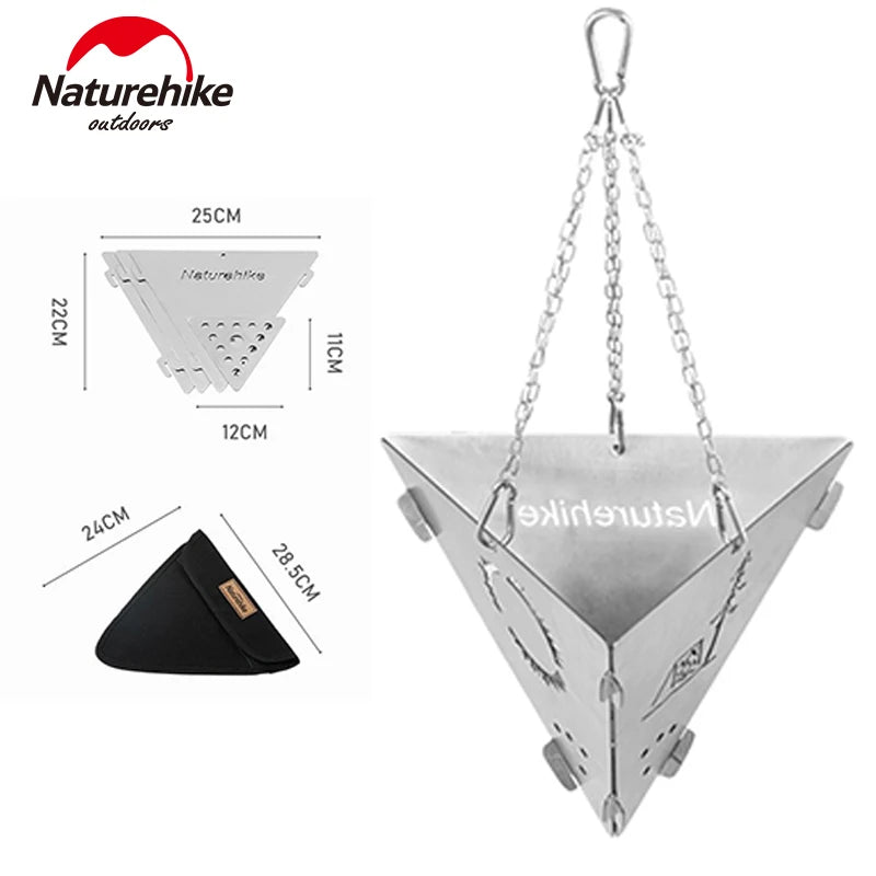 Naturehike Triangular Bonfire Stand Hanger Chain Stove 201 Stainless Steel Ultralight Campfire BBQ Grill Camping Picnic Tools The Clovii's Extravaganza!!!