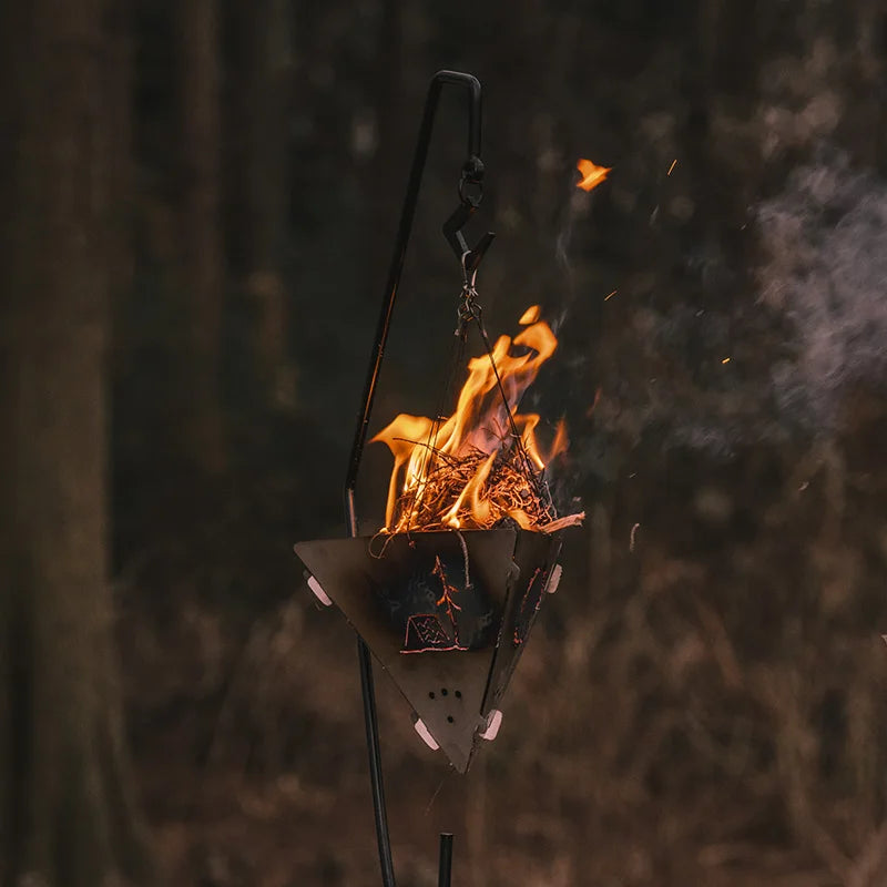 Naturehike Triangular Bonfire Stand Hanger Chain Stove 201 Stainless Steel Ultralight Campfire BBQ Grill Camping Picnic Tools The Clovii's Extravaganza!!!