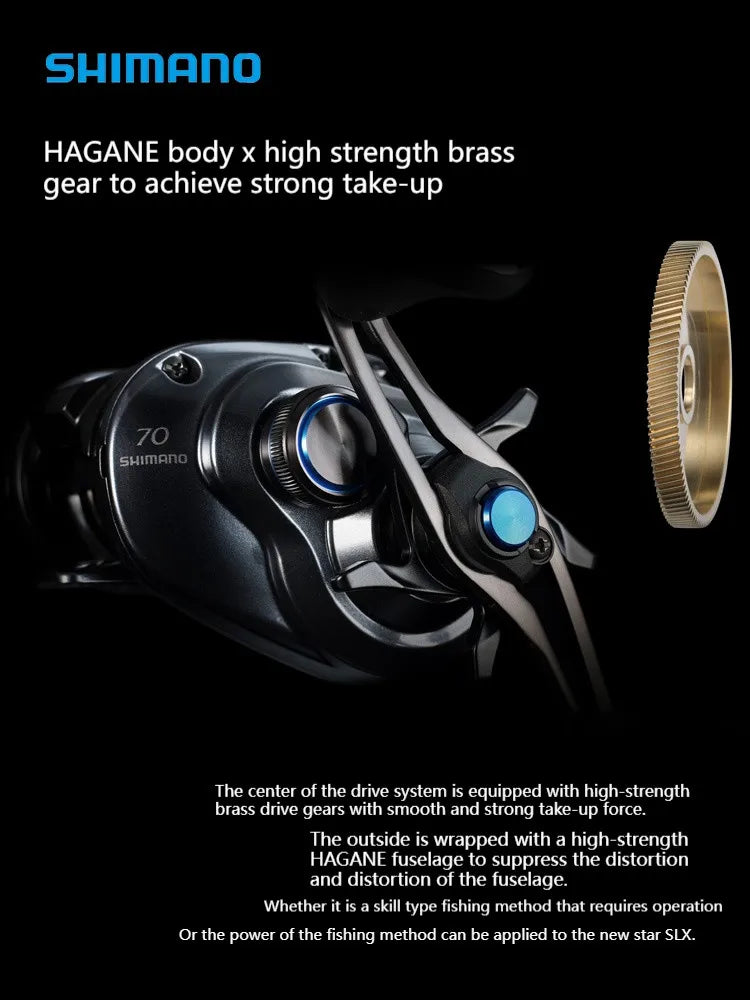 SHIMANO 2024 NEW SLX MGL Baitcasting Fishing Reels Long Throw 4/1BB 6.3:1/7.2:1/8.2:1 SVS Max Drag 5.5kg Saltwater Casting Reels CMBs Fishing and Outdoor Gear